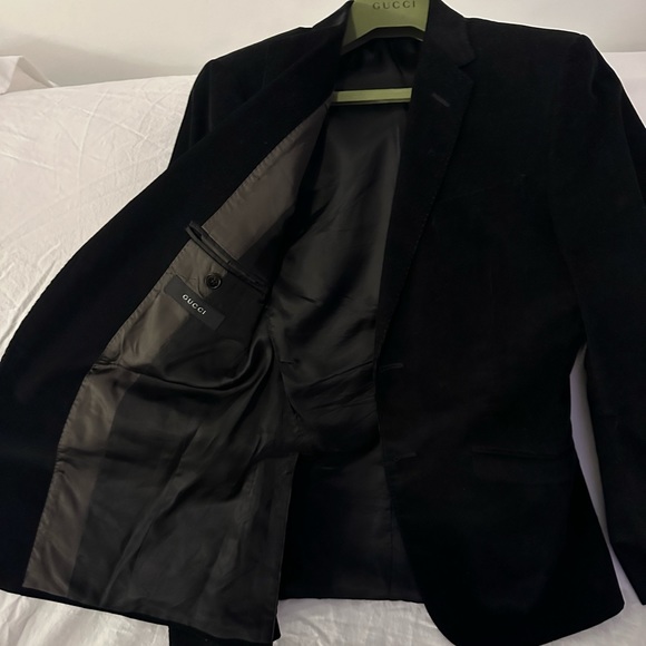 Gucci black corduroy blazer/ dinner jacket 46R - Picture 2 of 4